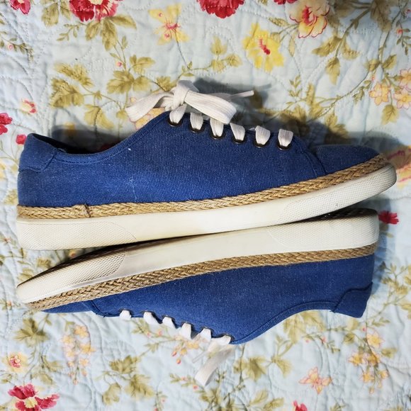 Vionic Hattie Blue Canvas Lace Up Sneaker 7.5 - Picture 2 of 5